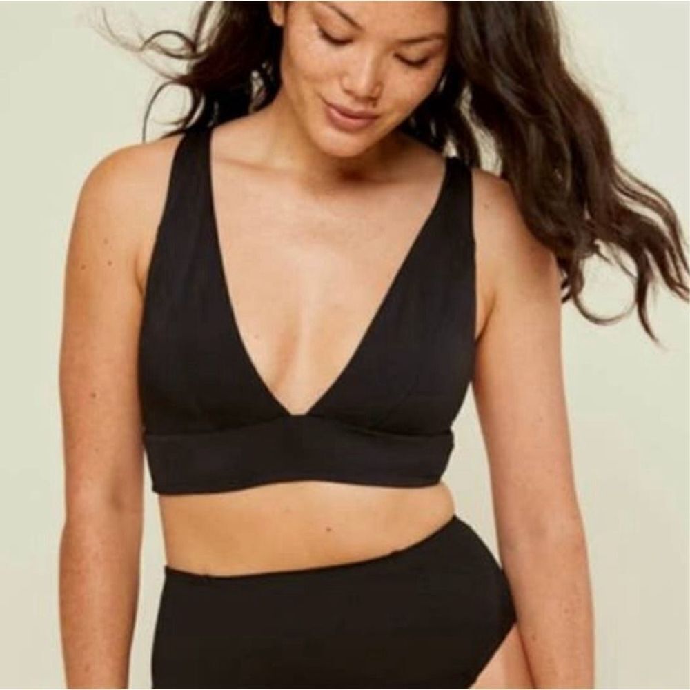 Andie Swim The Belize Swim Bikini Top Nwt Black Size XXXL